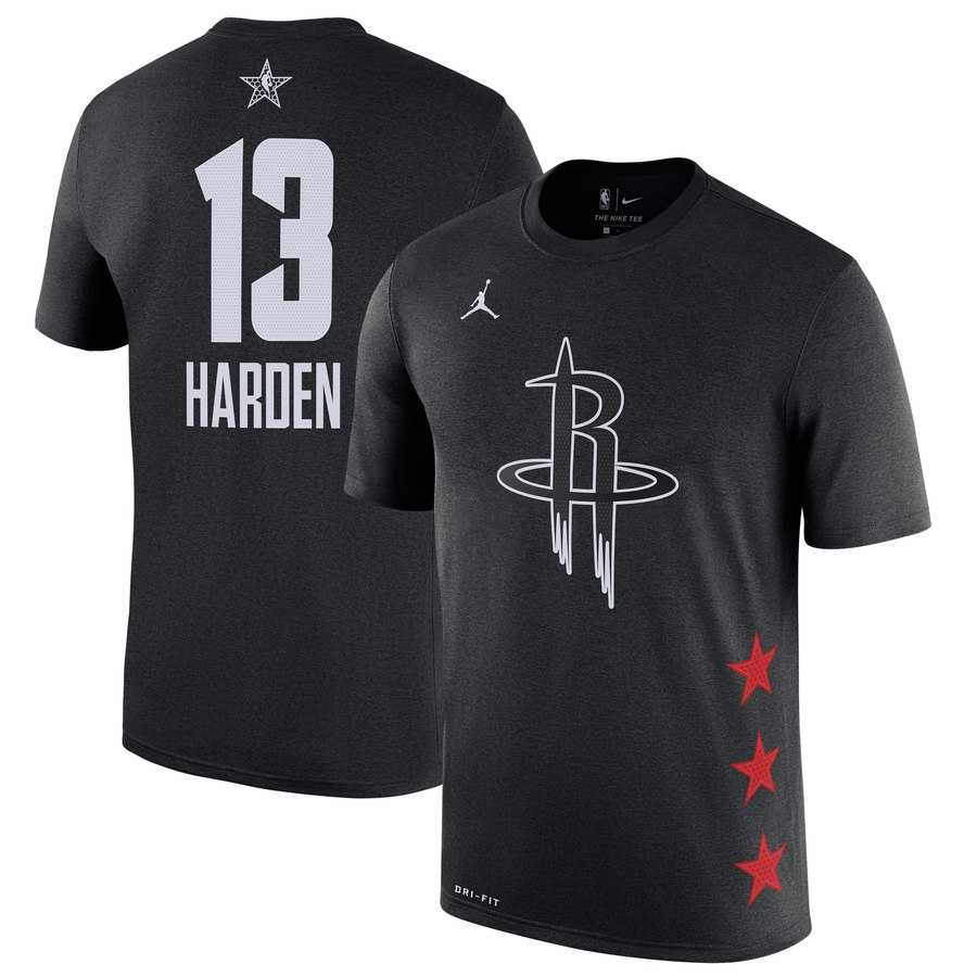 Rockets 13 James Harden Black 2019 NBA All Star Game Men's T Shirt,We sell and wholesale Rockets 13 James Harden Black 2019 NBA All Star Game Men's T Shirt on line form chian!